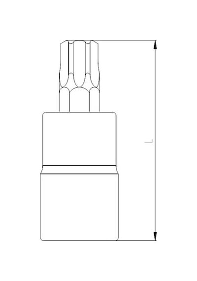 İzeltaş 1/2 On İki Köşe Lokmalı Bits Uç Yivli Kısa 60 Mm 1114 M5