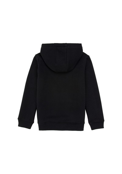 U.S. Polo Assn. Kız Çocuk Siyah Kapüşonlu Şardonlu Basic Sweatshirt 50314311-VR046