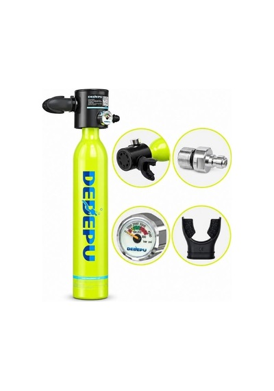 Dedepu S3000 0.5l Çift Tüplü Dalış Seti 2 Gözlük Ve 2 Tank Yeşil