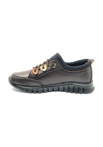 Alfalotti 84165 Hakiki Deri Ortopedik Kadın Casual Ayakkabı Kahverengi