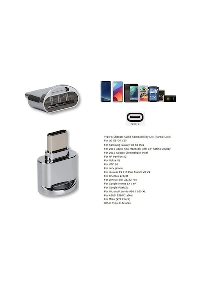 USB Type-C 3.1 To Micro SD TF Hafıza Kart Okuyucu OTG Adaptörü