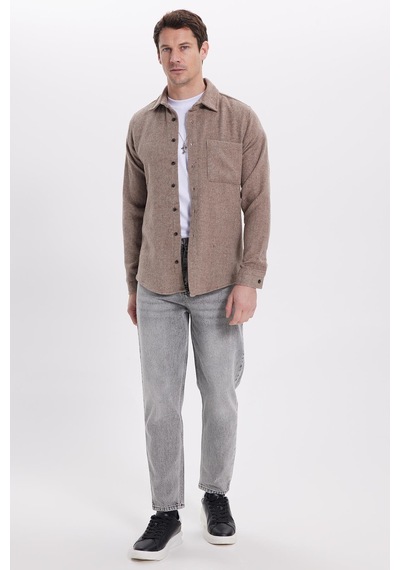 Tudors Erkek Slim Fit Dar Kesim Armürlü Oduncu Cepli Spor Yaka Kahverengi Gömlek-41945 Kahverengi Tudors Erkek Slim Fit Dar Kesim Armürlü Oduncu Cepli Spor Yaka Kahverengi Gömlek-41945 Kahverengi