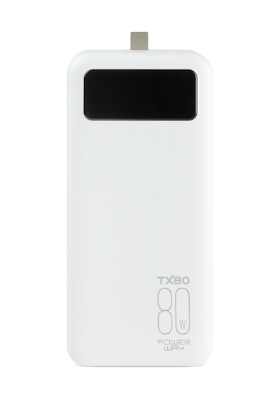 Powerway TX80 Siyah Ekstra Kablolu 80.000 mAh Kamp Powerbank