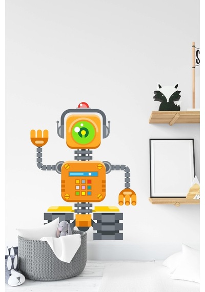 MSticker Robot Adam Sticker-Çocuk Bebek Odası Sticker