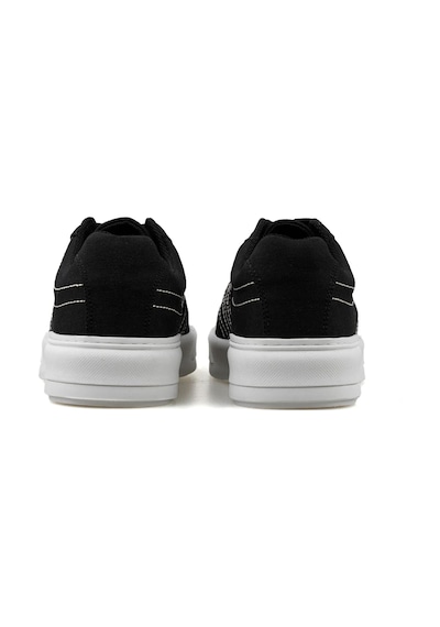 Gamelu Zandarexl Erkek Keten Bağcıklı Sneaker Ayakkabı Siyah
