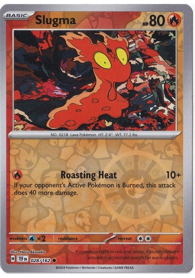 Slugma Reverse Holo 028/162 - Temporal Forces - Pokemon Kartı Mint
