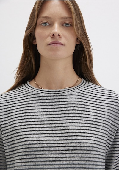 Mavi - Bisiklet Yaka Çizgili T-shirt 1613600-85407 SIYAH