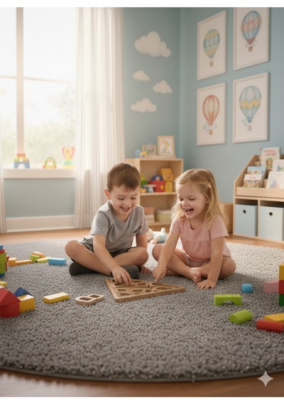 Montessori Eğitici Geometrik Puzzle Oyunu - El Yapımı Yapboz Puzzle Seti Kahverengi Üçgen