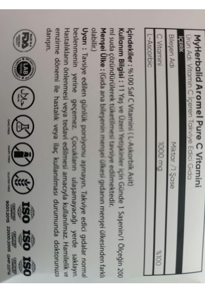 Aromel C Vitamin 100 Şaşe