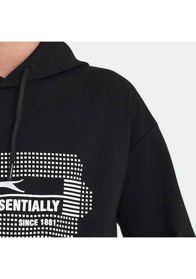 Slazenger LAYO Çocuk Kapüşonlu Siyah Sweatshirt