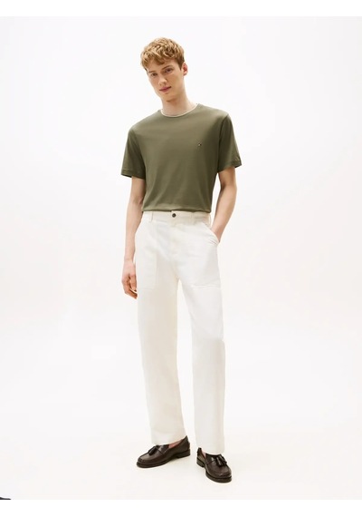 Tommy Hilfiger Cotton Modal Tee, Plı Yeşil Erkek T-shirt