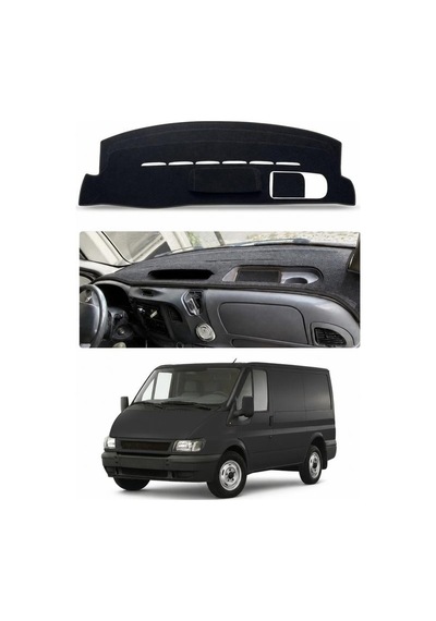 Ford - Transit 2000-2013 Uyumlu Torpido Koruma Kılıfı - Siyah Şeritli