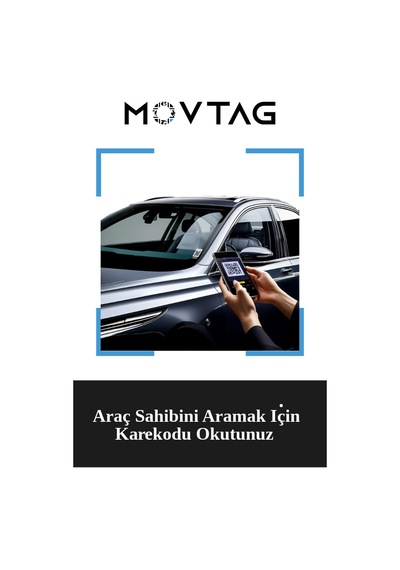 Movtag Numaranız Gizli Kalsın Araç Cam Etiketi Karekod