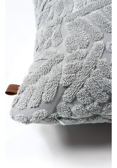 Bohem Özel Tasarım Punch Panç Desen Kare Dekoratif Kırlent Kılıfı 43x43 cm Forest Gri
