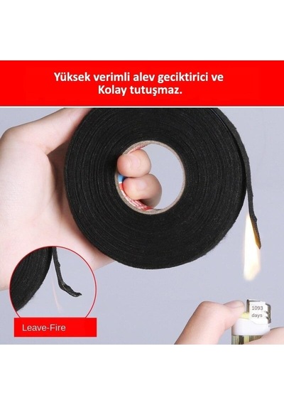 Bez Bant Tüylü Yanmaz Bant Kumaş Kablo Sarma Bantı 15 M 19 Mm 1 A
