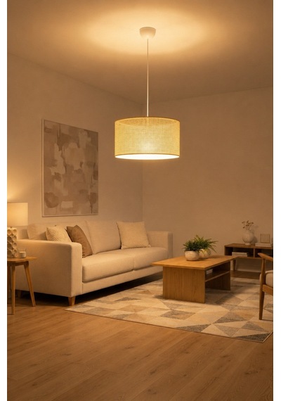 Testa Sarkıt Avize Beyaz-hasır 38x21x70