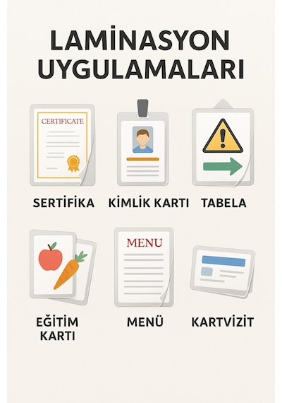A4 Laminasyon Kağıdı 125 Mic 25 Adet Yüksek Şeffaflık