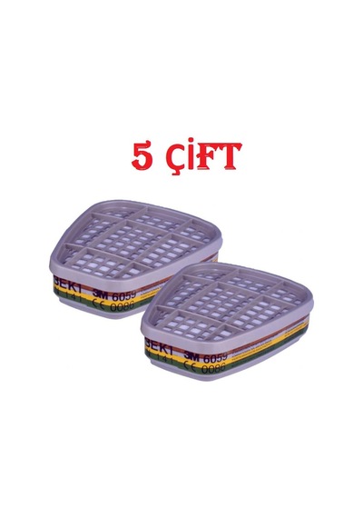 3M 6059 Abek1 Asit,Amonyak Gazı ve Buhar Filtre 5 Çift