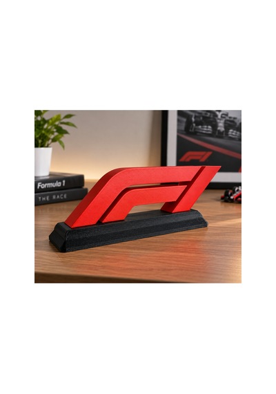 F1 Logo Dekoratif Masaüstü Biblo 25 Cm Formula 1 Temalı 3d Baskı Dekor