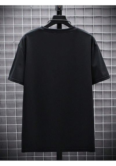 Startmore Düz Renk Oversize Unisex T-shirt Siyah