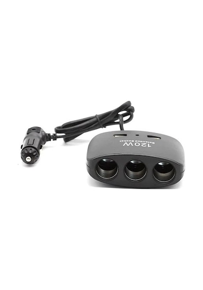 ENERJİ SOKETİ ÇAKMAKLIK ÇOĞALTICI 3 GİRİŞLİ ÇİFT USB'Lİ 12V-24V