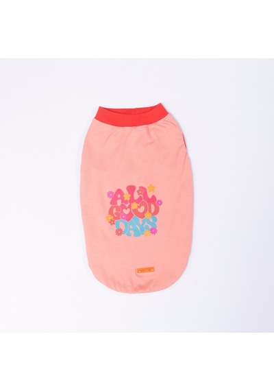 Pink-pembe All Good Days Kedi Köpek Tişörtü-kedi Köpek Kıyafeti