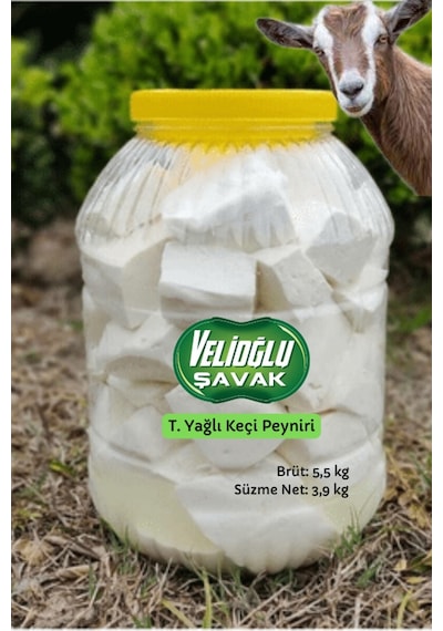Velioğlu Şavak Tam Yağlı Salamura Keçi Peyniri 4 KG