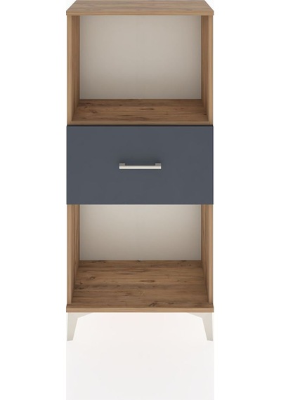 Hyperion Dolap Tek Raflı Tek Çekmeceli 60x44x134 Çam-antrasit Çam