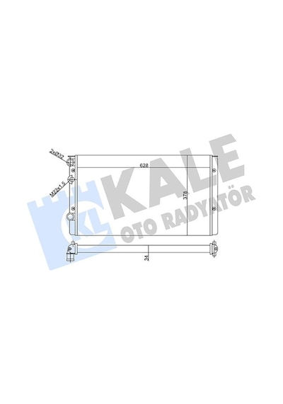 Kale 356310 Motor Su Radyatörü - Vw Polo 1999-2001 1.4 Manuel Şanz. 1h0121253be - 1h0121253bj - 6n0121253ah