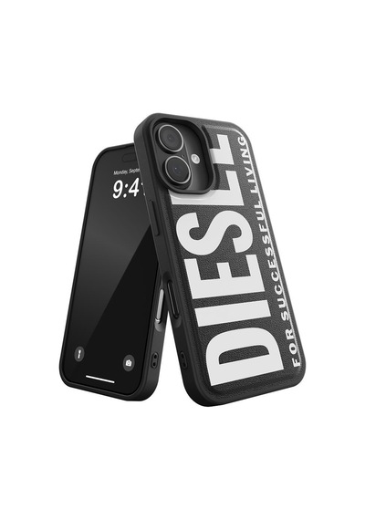 Diesel Apple iPhone 17 Uyumlu Magsafe Destekli Core Kalıplı Kılıf - Siyah/beyaz