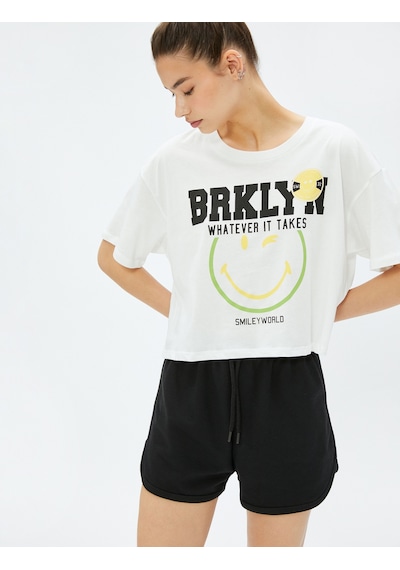 Koton Mini Şort Beli Bağcıklı Rahat Kesim Siyah 3sal40123ık Siyah