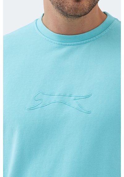 Slazenger Vadık 2li Set Erkek Oversıze Sweatshırt Yeşil - Turkuaz