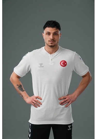 Hummel Armin Milli Takım Bebe Yaka Tişört Beyaz