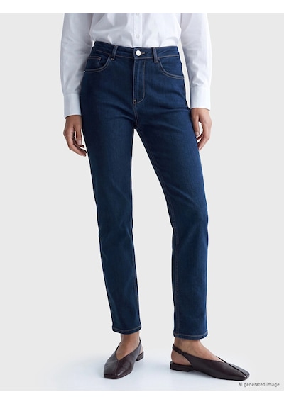LC Waikiki Lcwaıkıkı Classic İndigo Flare Kadın Jean Pantolon Dark Rodeo