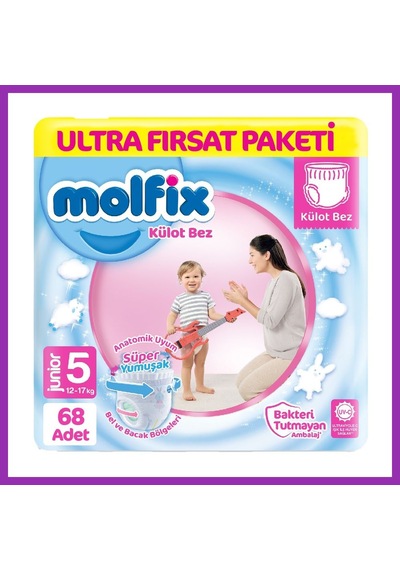 Bezos Külot Bez Ultra Fırsat Paketi 5 Beden 12-17 Kg 68 Adet Bty Standart