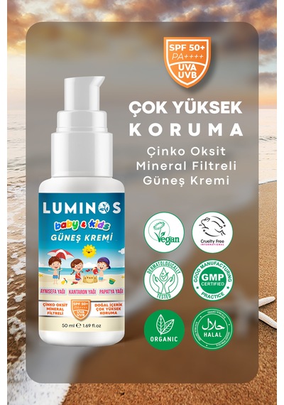 Luminos Baby & Kids Spf 50+ Doğal Güneş Kremi
