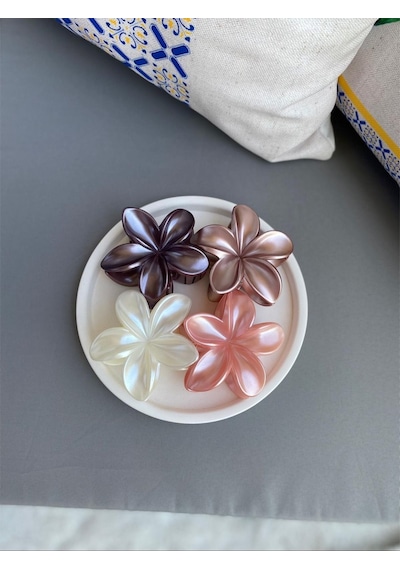 4'lü Set Pastel Mat Renk Lotus Toka Çok Renkli
