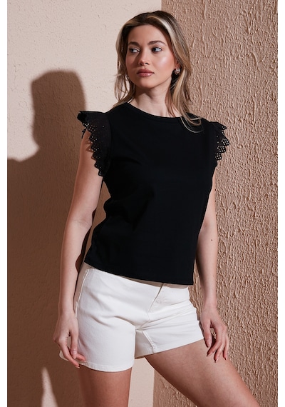 Fashion Friends Bayan T Shirt 25y0544k1 Siyah Siyah