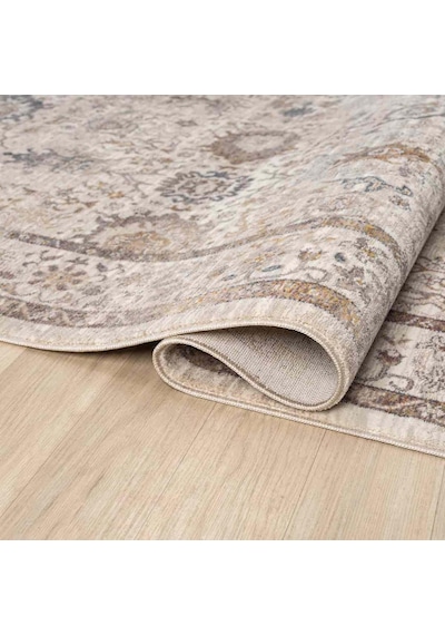 Krem Bej Soyut Eskitme Desenli Uşak Halı - Ns0256ka Krem - Bej