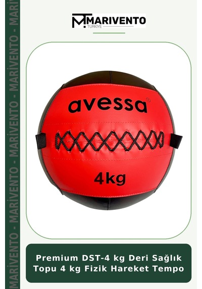Premium Dst-4 Kg Deri Sağlık Topu 4 Kg Fizik Hareket Tempo