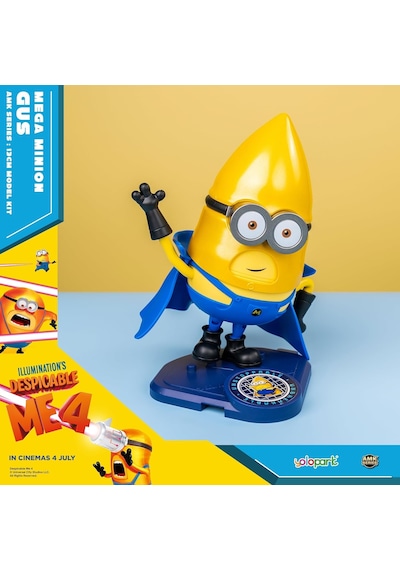 Minion 4 Mega Gus Aksiyon Figürü Değiştirilebilir Yüzler Döner Kafa Hareketli Eklem 13 Cm