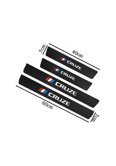 Cruze Eşik Kaplama Sticker Karbon M Model 4 Lü Hb/sedan