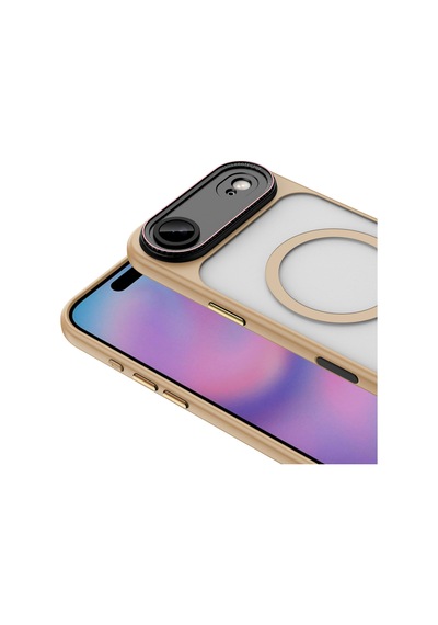 Apple Uyumlu iPhone 17 Air Magsafe Özellikli Sert Sonic Telefon Kılıfı Desert
