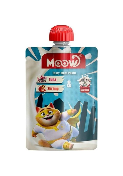 Moow Taze Ton Balıklı Karidesli Ve Keçi Sütlü Kedi Et Ezmesi 90 Gr