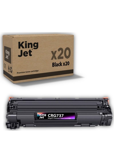 Kingjet Canon Uyumlu Crg-737 Standart Kapasiteli 20'li Paket Çipli  Uyumlu Toneri Mf216n