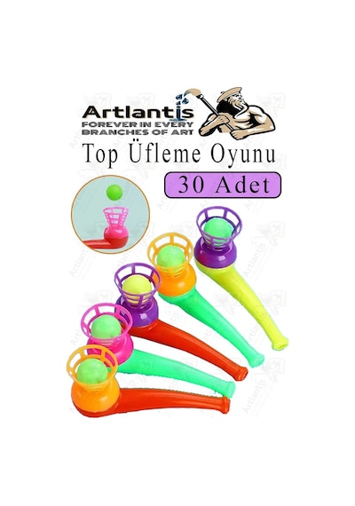 Top Üfleme Oyunu 30 Adet Saksafon Üfleme Nefes Oyuncağı Üfleme Düdüğü Oyuncak Karne Sınıf Çocuk Hediye