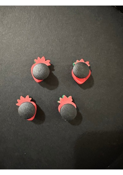 Terlik Süsü 3d Lüks Çilek Plastik 2 Adet