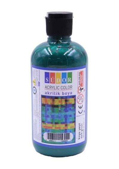 Südor Akrilik Boya 250 Ml Koyu Yeşil 22 Çok Renkli