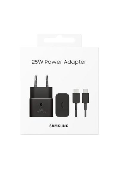 Şarj Adaptörü Enerji Tasarruflu Şarj Cihazı Usb-c Veri Kablosu 25 Watt Siyah Ep-t2510x