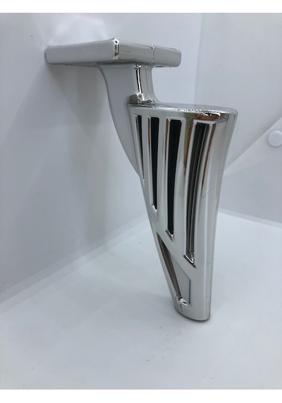 Plastik,16 Cm Metal Görünüm Krom Kaplamalı Mobilya Ayağı 4 Adet